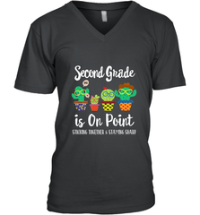 2nd Grade is on point, 1st day of school cactus teacher gift Men's V-Neck Men's V-Neck - belovedtshirt