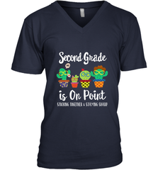 2nd Grade is on point, 1st day of school cactus teacher gift Men's V-Neck Men's V-Neck - belovedtshirt