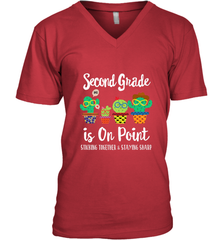 2nd Grade is on point, 1st day of school cactus teacher gift Men's V-Neck Men's V-Neck - belovedtshirt