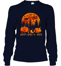 Happy Camp O Ween Funny Camping Halloween Costume Camper RV Long Sleeve T-Shirt