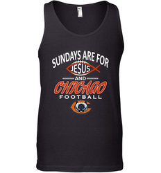 Sundays Are For Jesus and Chicago Funny Christian Football Men's Tank Top