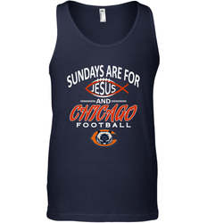 Sundays Are For Jesus and Chicago Funny Christian Football Men's Tank Top