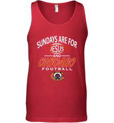 Sundays Are For Jesus and Chicago Funny Christian Football Men's Tank Top Men's Tank Top - belovedtshirt
