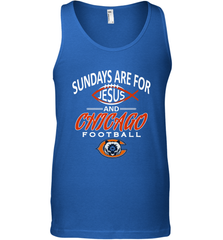 Sundays Are For Jesus and Chicago Funny Christian Football Men's Tank Top Men's Tank Top - belovedtshirt