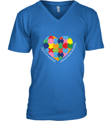 April is autism awareness month T shirt Men's V-Neck Men's V-Neck - belovedtshirt