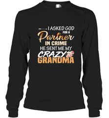 Crazy Grandma Partner in crime Long Sleeve T-Shirt Long Sleeve T-Shirt - belovedtshirt