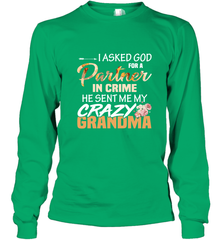 Crazy Grandma Partner in crime Long Sleeve T-Shirt Long Sleeve T-Shirt - belovedtshirt