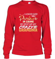 Crazy Grandma Partner in crime Long Sleeve T-Shirt Long Sleeve T-Shirt - belovedtshirt