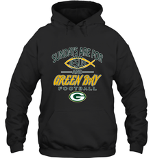 Sundays Are For Jesus and Green Bay Funny Christian Football 1 Hooded Sweatshirt Hooded Sweatshirt - belovedtshirt