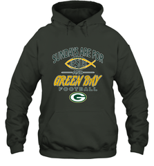 Sundays Are For Jesus and Green Bay Funny Christian Football 1 Hooded Sweatshirt Hooded Sweatshirt - belovedtshirt
