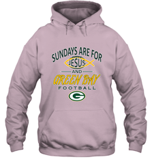 Sundays Are For Jesus and Green Bay Funny Christian Football 1 Hooded Sweatshirt Hooded Sweatshirt - belovedtshirt