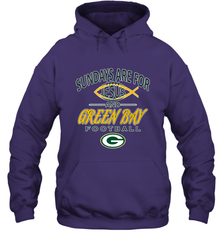 Sundays Are For Jesus and Green Bay Funny Christian Football 1 Hooded Sweatshirt Hooded Sweatshirt - belovedtshirt