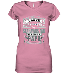 NFL The Only Thing I Love More Than Being A Seattle Seahawks Fan Is Being A Papa Football Women's V-Neck T-Shirt Women's V-Neck T-Shirt - belovedtshirt