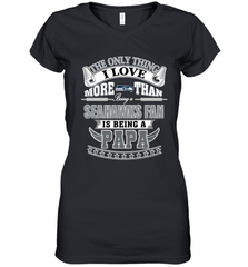 NFL The Only Thing I Love More Than Being A Seattle Seahawks Fan Is Being A Papa Football Women's V-Neck T-Shirt Women's V-Neck T-Shirt - belovedtshirt