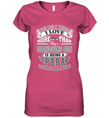 NFL The Only Thing I Love More Than Being A Seattle Seahawks Fan Is Being A Papa Football Women's V-Neck T-Shirt Women's V-Neck T-Shirt - belovedtshirt