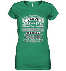 NFL The Only Thing I Love More Than Being A Seattle Seahawks Fan Is Being A Papa Football Women's V-Neck T-Shirt Women's V-Neck T-Shirt - belovedtshirt