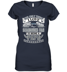 NFL The Only Thing I Love More Than Being A Seattle Seahawks Fan Is Being A Papa Football Women's V-Neck T-Shirt Women's V-Neck T-Shirt - belovedtshirt