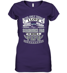 NFL The Only Thing I Love More Than Being A Seattle Seahawks Fan Is Being A Papa Football Women's V-Neck T-Shirt Women's V-Neck T-Shirt - belovedtshirt