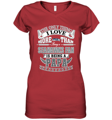 NFL The Only Thing I Love More Than Being A Seattle Seahawks Fan Is Being A Papa Football Women's V-Neck T-Shirt Women's V-Neck T-Shirt - belovedtshirt