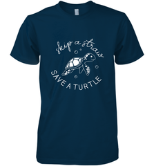 Skip A Straw Save A Turtle Shirt Save The Turtles Men's Premium T-Shirt Men's Premium T-Shirt - belovedtshirt