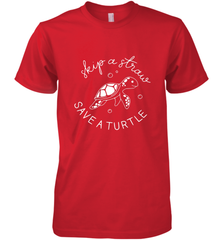 Skip A Straw Save A Turtle Shirt Save The Turtles Men's Premium T-Shirt Men's Premium T-Shirt - belovedtshirt
