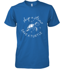 Skip A Straw Save A Turtle Shirt Save The Turtles Men's Premium T-Shirt Men's Premium T-Shirt - belovedtshirt