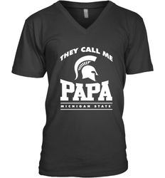 Michigan State Spartans They Call Me Papa Men's V-Neck