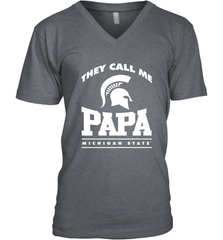 Michigan State Spartans They Call Me Papa Men's V-Neck Men's V-Neck - belovedtshirt
