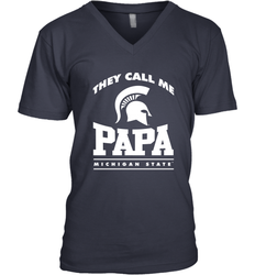 Michigan State Spartans They Call Me Papa Men's V-Neck