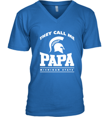 Michigan State Spartans They Call Me Papa Men's V-Neck Men's V-Neck - belovedtshirt