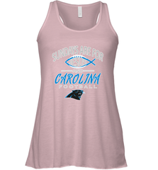 Sundays Are For Jesus and Carolina Funny Christian Football Women's Racerback Tank Women's Racerback Tank - belovedtshirt