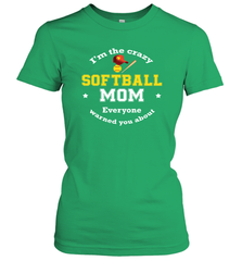 Crazy Softball Mom Women's T-Shirt Women's T-Shirt - belovedtshirt