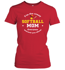 Crazy Softball Mom Women's T-Shirt Women's T-Shirt - belovedtshirt