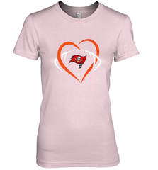 NFL Tampa Bay Buccaneers Heart Love Football Women's Premium T-Shirt Women's Premium T-Shirt - belovedtshirt