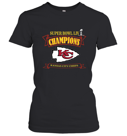 NFL Kansas City Chiefs Pro Line by Fanatics Super Bowl LIV Champions Women's T-Shirt Women's T-Shirt / Black / S Women's T-Shirt - belovedtshirt