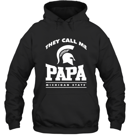 Michigan State Spartans They Call Me Papa Hooded Sweatshirt Hooded Sweatshirt / Black / S Hooded Sweatshirt - belovedtshirt