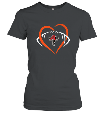 NFLAtlanta Falcons Heart Love Football Women's T-Shirt Women's T-Shirt / Black / S Women's T-Shirt - belovedtshirt
