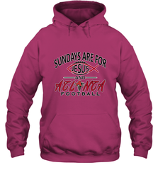 Sundays Are For Jesus and Atlanta Funny Christian Football Hooded Sweatshirt Hooded Sweatshirt - belovedtshirt