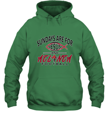 Sundays Are For Jesus and Atlanta Funny Christian Football Hooded Sweatshirt Hooded Sweatshirt - belovedtshirt