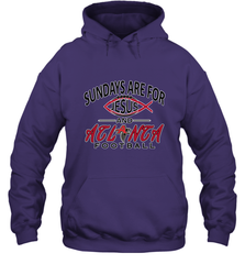 Sundays Are For Jesus and Atlanta Funny Christian Football Hooded Sweatshirt Hooded Sweatshirt - belovedtshirt