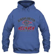 Sundays Are For Jesus and Atlanta Funny Christian Football Hooded Sweatshirt Hooded Sweatshirt - belovedtshirt