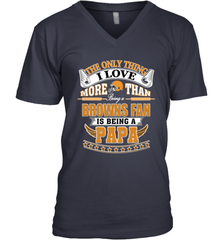 NFL The Only Thing I Love More Than Being A Cleveland Browns Fan Is Being A Papa Football Men's V-Neck Men's V-Neck - belovedtshirt