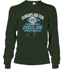 Sundays Are For Jesus and Carolina Funny Christian Football Long Sleeve T-Shirt Long Sleeve T-Shirt - belovedtshirt