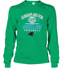 Sundays Are For Jesus and Carolina Funny Christian Football Long Sleeve T-Shirt Long Sleeve T-Shirt - belovedtshirt