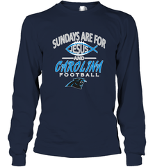 Sundays Are For Jesus and Carolina Funny Christian Football Long Sleeve T-Shirt Long Sleeve T-Shirt - belovedtshirt