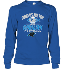 Sundays Are For Jesus and Carolina Funny Christian Football Long Sleeve T-Shirt Long Sleeve T-Shirt - belovedtshirt