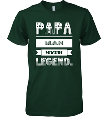 Papa Man Myth Legend Father's Day Dad Veteran Gift Men's Premium T-Shirt Men's Premium T-Shirt - belovedtshirt