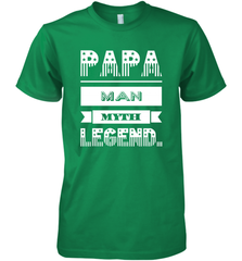 Papa Man Myth Legend Father's Day Dad Veteran Gift Men's Premium T-Shirt Men's Premium T-Shirt - belovedtshirt