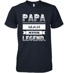 Papa Man Myth Legend Father's Day Dad Veteran Gift Men's Premium T-Shirt Men's Premium T-Shirt - belovedtshirt