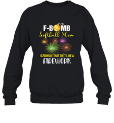 F Bomb Softball Mom Crewneck Sweatshirt